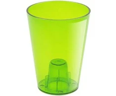 Dekoratyvinis gėlių vazonas Coubi Orchid D13cm H17cm plastikinis/žalias