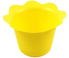 Dekoratyvinis gėlių vazonas D12cm/H8.7cm 102U/geltonas