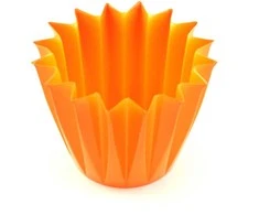Dekoratyvinis gėlių vazonas D14cm H14cm oranžinis