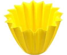 Dekoratyvinis gėlių vazonas D14cm H14cm geltonas