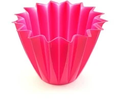 Dekoratyvinis gėlių vazonas D14cm H14cm rožinis