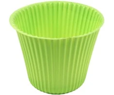 Dekoratyvinis gėlių vazonas D18.3cm/H13cm 367U/šv.žalias