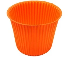 Dekoratyvinis gėlių vazonas D8cm/H7cm 021C/oranžinis