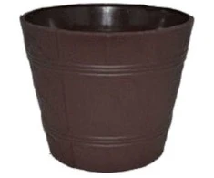 FORM PLASTIC Dekoratyvinis gėlių vazonas Elba D30cm/H25.5cm tamsiai rudas