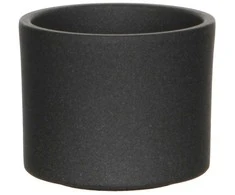 Dekoratyvinis gėlių vazonas Era Ø10.5cm H9cm keraminis/tamsiai pilkas