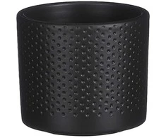 Dekoratyvinis gėlių vazonas Era Ø10cm H9cm keraminis/juodas