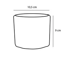 Dekoratyvinis gėlių vazonas Era Ø10cm H9cm keraminis/šv.pilkas