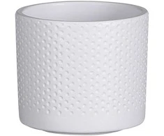 Dekoratyvinis gėlių vazonas Era Ø10cm H9cm keraminis/baltas