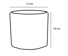 Dekoratyvinis gėlių vazonas Era Ø12cm H10cm keraminis/juodas