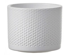 Dekoratyvinis gėlių vazonas Era Ø12cm H10cm keraminis/baltas
