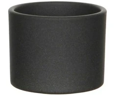 Dekoratyvinis gėlių vazonas Era Ø12cm H10cm keraminis/tamsiai pilkas