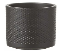 Dekoratyvinis gėlių vazonas Era Ø12cm H10cm keraminis/juodas