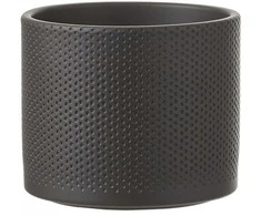 Dekoratyvinis gėlių vazonas Era Ø15cm H13cm keraminis/juodas
