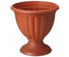 Dekoratyvinis gėlių vazonas Grace D23cm H23cm plastikinis/rudas
