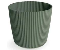 Dekoratyvinis gėlių vazonas Milly Round Ø20cm H17cm plastikinis/žalias