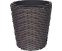 Dekoratyvinis gėlių vazonas/PE pynimo D20cm H20cm tamsiai rudas