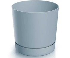 Dekoratyvinis gėlių vazonas Tubo P Ø10.8cm H10.9cm plastikinis/š.pilkas