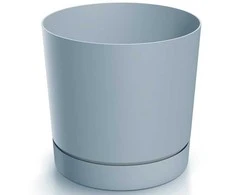Dekoratyvinis gėlių vazonas Tubo P Ø12.8cm H12.8cm plastikinis/š.pilkas