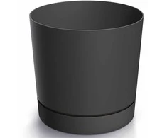 Dekoratyvinis gėlių vazonas Tubo P Ø12.8cm H12.8cm plast./antracito sp.