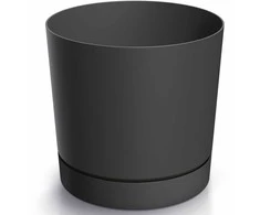Dekoratyvinis gėlių vazonas Tubo P Ø14.8cm H14.7cm plast./antracito sp.