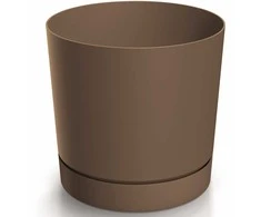 Dekoratyvinis gėlių vazonas Tubo P Ø14.8cm H14.7cm plastikinis/rudas