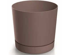 Dekoratyvinis gėlių vazonas Tubo P Ø14.8cm H14.7cm plastikinis/Marsala