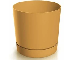 Dekoratyvinis gėlių vazonas Tubo P Ø17.8cm H17.5cm plast./garstyčių sp.