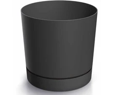 Prosperplast Dekoratyvinis gėlių vazonas Tubo P Ø17.8cm H17.5cm plast./antracito sp.