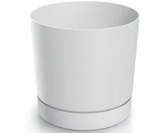 Prosperplast Dekoratyvinis gėlių vazonas Tubo P Ø19.9cm H19.6cm plastikinis/baltas