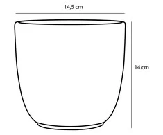 Dekoratyvinis gėlių vazonas Tusca Ø14.5cm H14cm keraminis/baltas