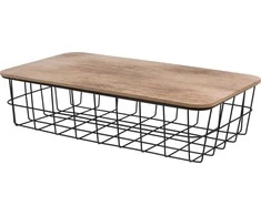 Juodas koszyk na owoce warzywa kosz patera miska loft 40x23x10 cm