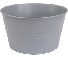 Dekoratyvinis lėkštas gėlių vazonas Ø25cm H14cm metalinis
