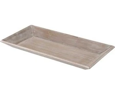 Dekoratyvinis medinis padėklas WOOD, smėlio sp., 40 x 20 cm