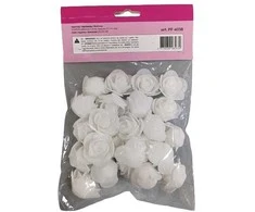 Dekoratyvios rožytės Ø3.5cm/25vnt. baltos