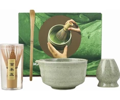 DĖL MATCHA 4 DALIŲ ŽALIŲ TRADICINIŲ BAMBUKO PRIEDŲ