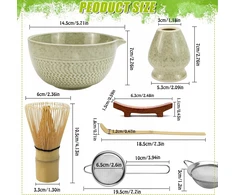 DĖL MATCHA RINKINIMO 6 Vnt. ŠLETĖS DUBENIS DUBENIS ŠAUKŠTAS PRIEDAI DOVANA