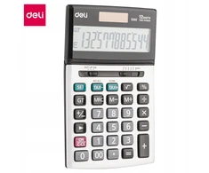 Deli 1250 biuro ir mokyklinis skaičiuotuvas, 12 pozicijų, sidabrinis