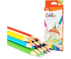 Deli Colorun spalvoti pieštukai, 12 vnt., 3mm grafitas, šešiakampiai
