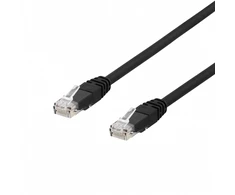 DELTACO U / UTP Cat6 kabelis, 0,5 m, atsparus UV spinduliams, 250 MHz, LSZH, juodas TP-60UV