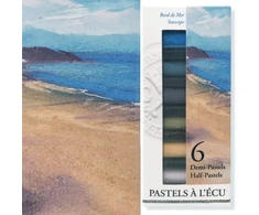 Demi pasteli - Sennelier - Bord de mer - 6 spalvų - Rekomenduojamas fiksatorius - Mišrus