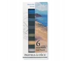Demi pasteli - Sennelier - Bord de mer - 6 spalvų - Rekomenduojamas fiksatorius - Mišrus