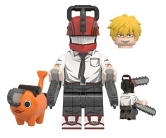 Denji marškinėliai iš grandininis pjūklas Man minifigūrėlės kaladėlėms