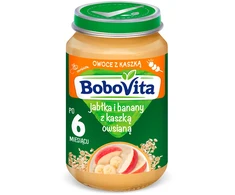 Desertas Bobovita Obuoliai ir bananai su avižiniais dribsniais po 6 mėnesių DESERTAS 190g