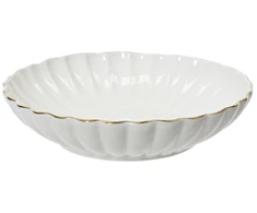 Home4You Desertinė lėkštė PORCELAIN, baltos sp., ø20,3 cm
