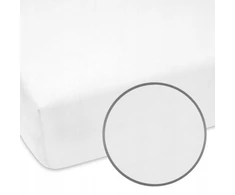 Designpremium Klasikinis paklodė 90x180 cm su elastine juostele, balta