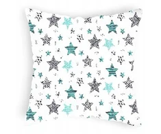 Designpremium Medvilninė pagalvės užvalkalas 40x40 cm su žvaigždutėmis