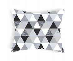 Designpremium Medvilninė pagalvės užvalkalas 40x60 cm, pilki trikampiai