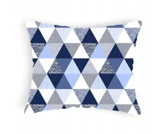 Designpremium Mėlynas 40x60 cm užvalkalas su trikampiais vaikams