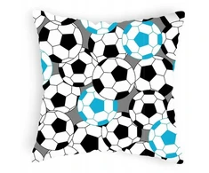 Designpremium Mėlynų kamuoliukų futbolo užvalkalas 40x40 cm