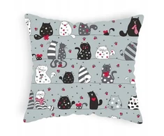 Designpremium Pilko užvalkalas su katėmis 70x80 cm